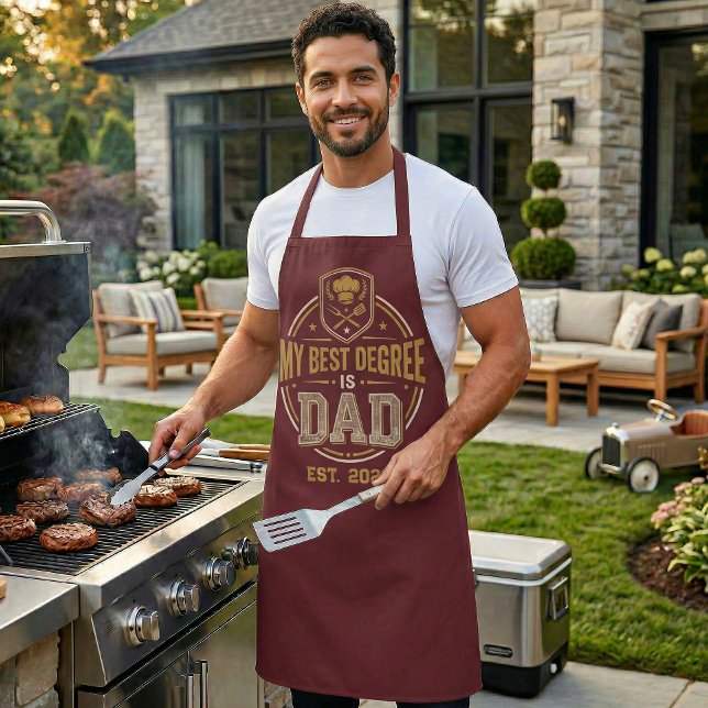 My Best Degree Is Dad Established Father's Day Apron (Creator Uploaded)