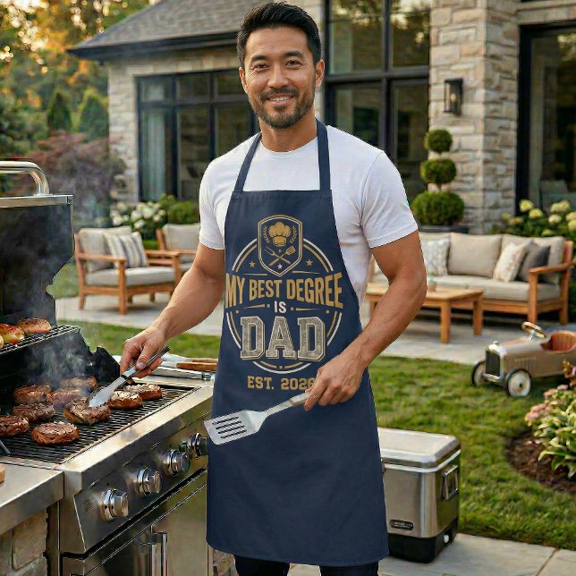 My Best Degree Is Dad Established Father's Day Apron (Creator Uploaded)