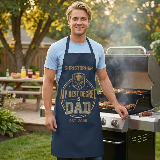 My Best Degree Is Dad Father's Day Apron (Creator Uploaded)