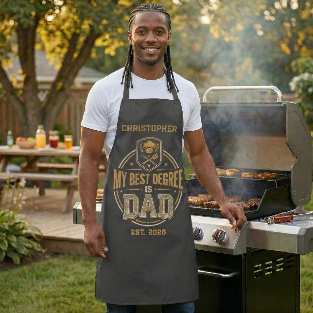 My Best Degree Is Dad Father's Day Apron (Creator Uploaded)