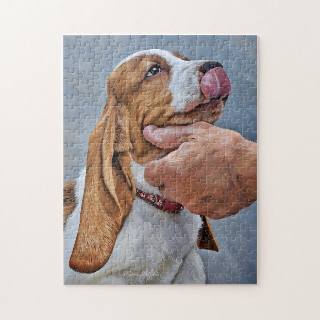 My Best Friend Basset Hound Jigsaw Puzzle (Vertical)