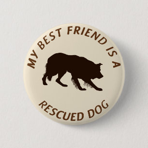 My Best Friend (Border Collie) 6 Cm Round Badge