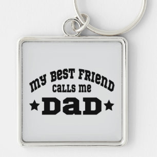 My Best Friend Calls Me Dad Fathers Day Retro Vibe Key Ring