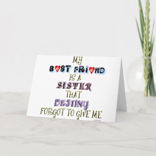 MY BEST FRIEND CARD