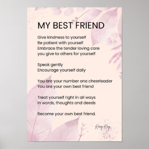 My Best Friend Encouragement Poem Poetry Poster