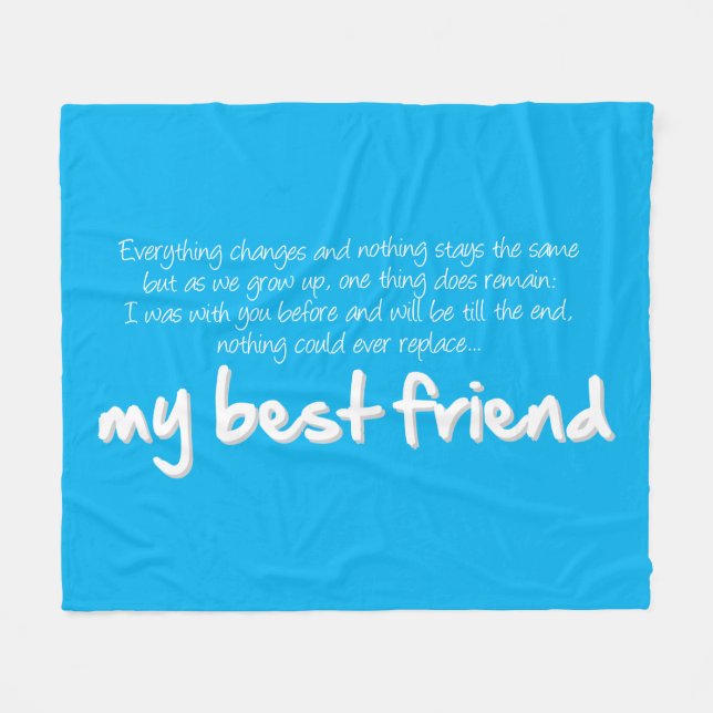 My best friend fleece blanket (Front (Horizontal))