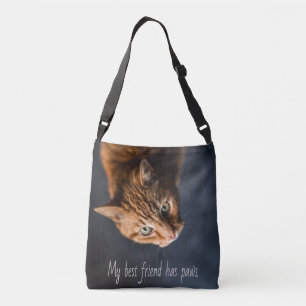My best friend has paws, Cat Kitten Cute Crossbody Bag