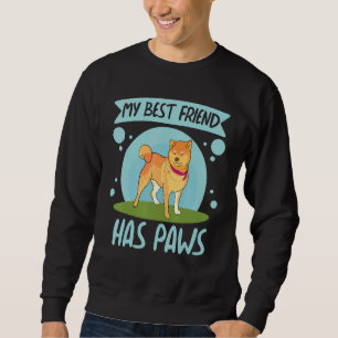 My Best Friend Has Paws  Women Corgi Doggy Love BF Sweatshirt