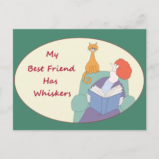 My Best Friend Has Whiskers Postcard