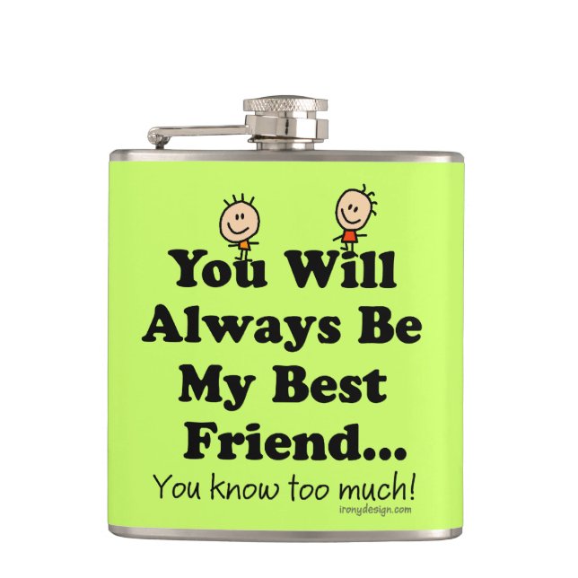 My Best Friend Hip Flask (Front)