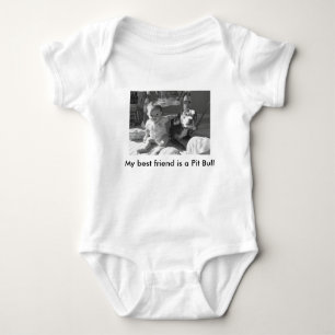 My best friend is a Pit Bull Baby Bodysuit