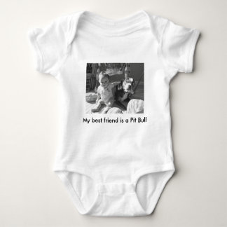My best friend is a Pit Bull Baby Bodysuit