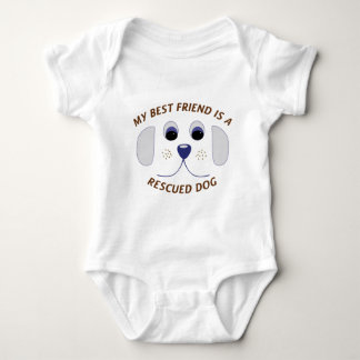 My Best Friend is a Rescued Dog Baby Bodysuit