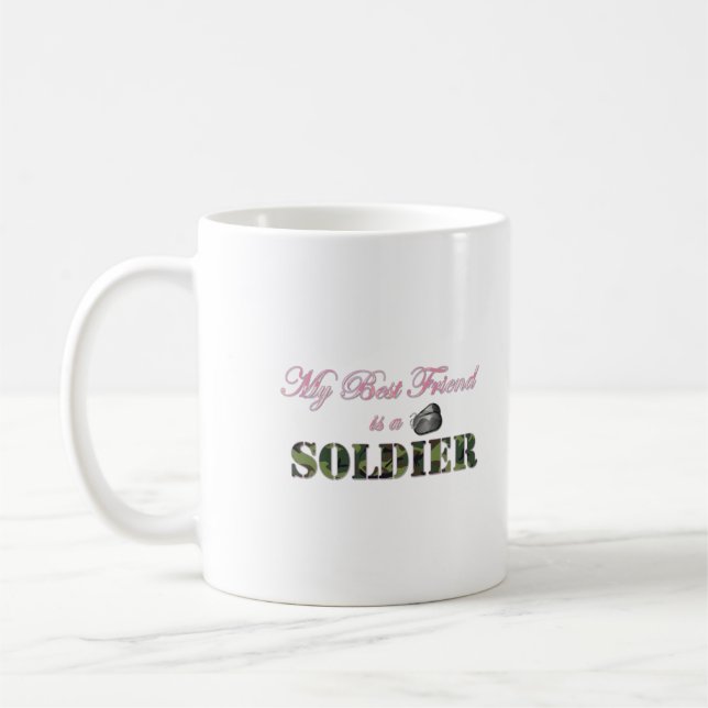 My Best Friend is a Soldier - Military Spouse Coffee Mug (Left)