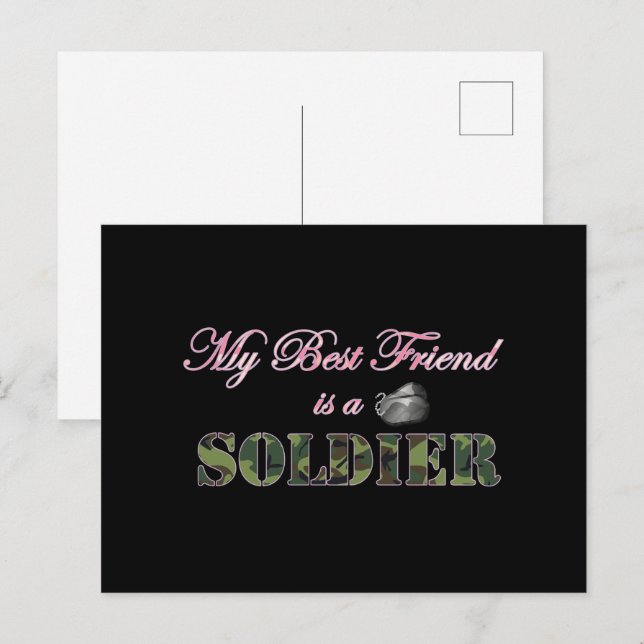 My Best Friend is a Soldier - Military Spouse Postcard (Front/Back)