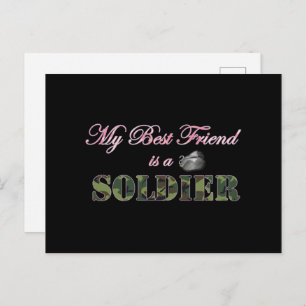 My Best Friend is a Soldier - Military Spouse Postcard