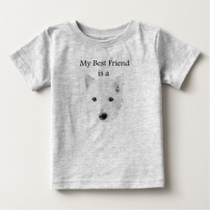my best friend is a westie baby t-shirt
