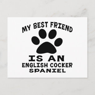 My Best Friend Is An English Cocker Spaniel Postcard