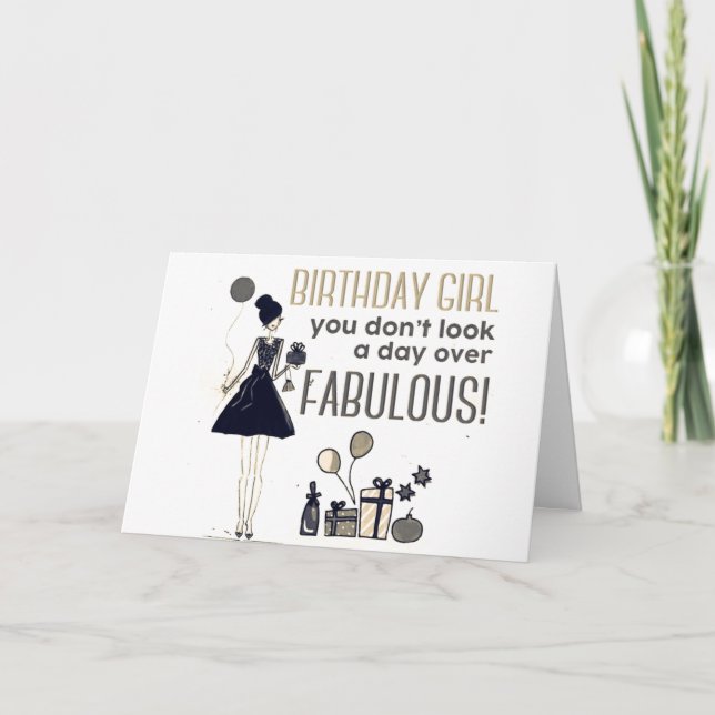 MY BEST FRIEND IS *FABULOUS** BIRTHDAY CARD (Front)