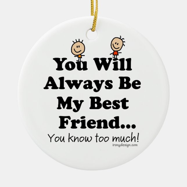 My Best Friend Keepsake Oranaments Ceramic Tree Decoration (Front)