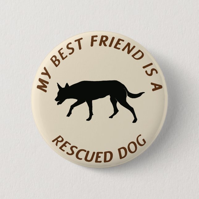 My Best Friend (Kelpie) 6 Cm Round Badge (Front)