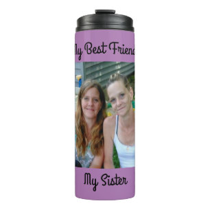My Best Friend, My Sister, Personalised Photo Thermal Tumbler
