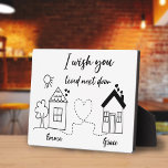 My Best Friend My Soul Sister Birthday Plaque<br><div class="desc">This plaque features Two cute house of you and your Best Friends! Says "I Wish you lived next door". This is a Customisable plaque. Best Friend Birthday Gift. Custom State To State Christmas plaque.</div>
