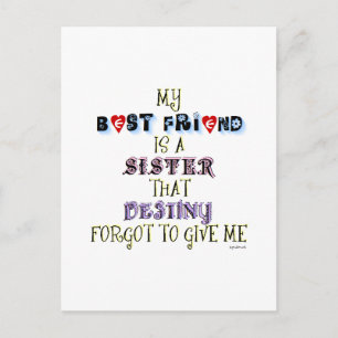 MY BEST FRIEND POSTCARD