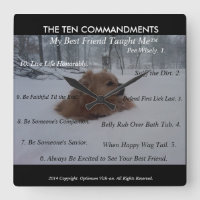 My Best Friend's Ten Commandments Wall Clock