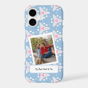 My Best Half & Me Photo Blue <3 Pattern Editable