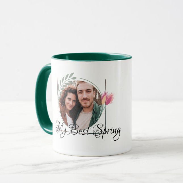 My Best Spring Photo Date Mug (Front Left)