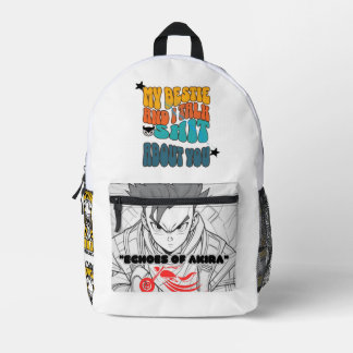 My Bestie and I Talk !!!!! About You' Printed Backpack