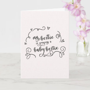 My Bestie Is Pregnant Personalised Card