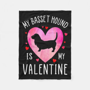 My Bet Hound Is My Valentine Dog Lover Valentin _1 Fleece Blanket