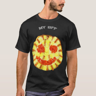 MY BFF Smiling Pizza Yummy Funny Food Humour  T-Shirt