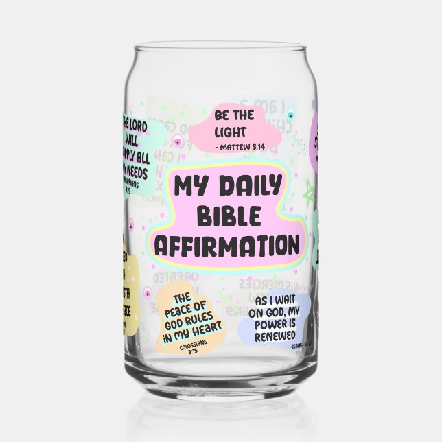 My Bible Affirmations Can Glass (Left)