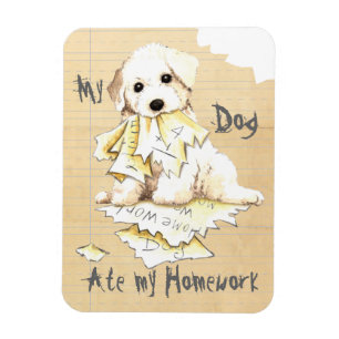My Bichon Ate My Homework Magnet