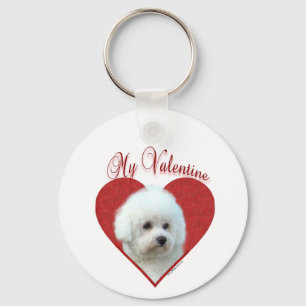 My Bichon Frise Valentine Key Ring