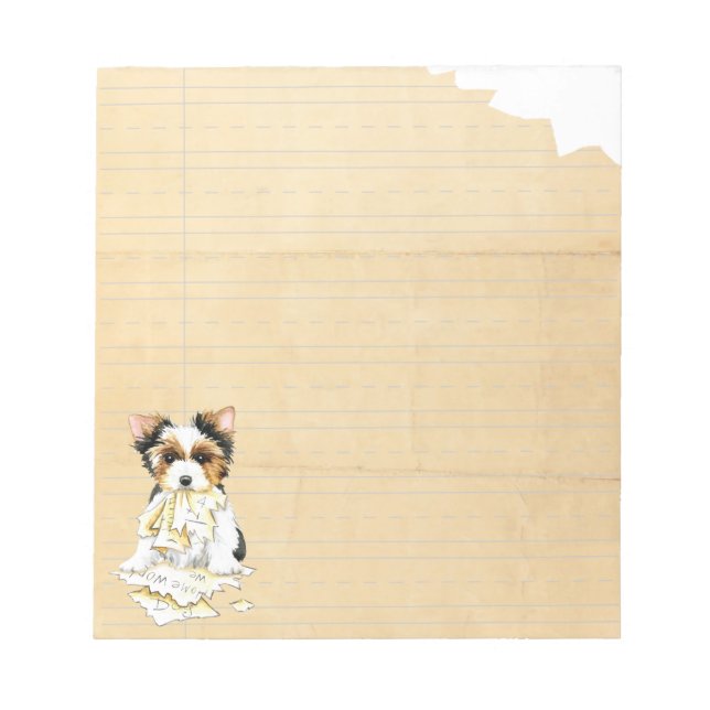 My Biewer Terrier Ate My Homework Notepad (Front)