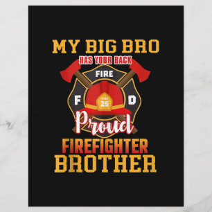 My Big Bro Has Your Back Proud Firefighter Brother Flyer