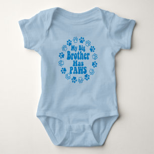My Big Brother Has Paws - Cute Baby Bodysuit