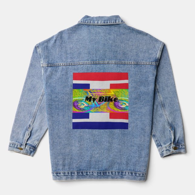 My Bike  Denim Jacket (Back)