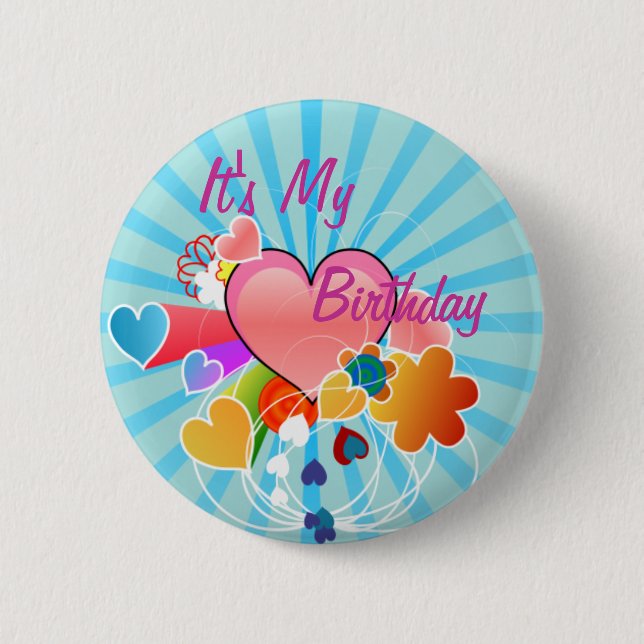 My Birthday 6 Cm Round Badge (Front)