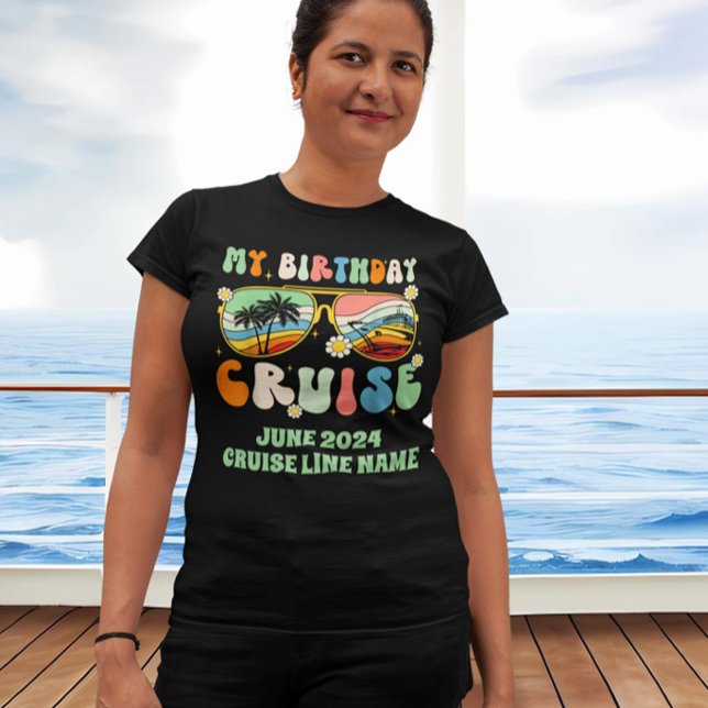 My Birthday Cruise Retro Sunglasses T-Shirt (Creator Uploaded)