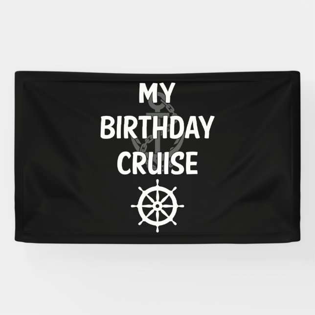 My Birthday Cruise Ship Banner (Horizontal)