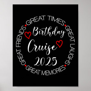 My Birthday Cruise Trip 2025 Vacation Matching Fam Poster