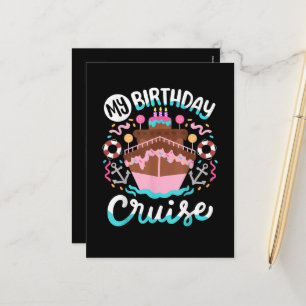 My Birthday Cruise Vacation Cruising Trip Holiday Postcard