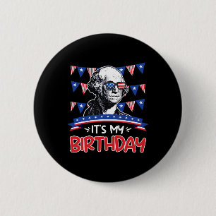 My Birthday Independence Day George Washington Par 6 Cm Round Badge