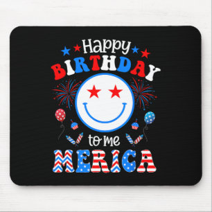 My Birthday July 4th American Independence Day Gif Mouse Pad