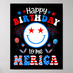My Birthday July 4th American Independence Day Gif Poster